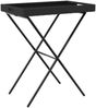 vidaXL Tabletttisch Klappbar Schwarz 65x40x75 cm Poly Rattan 365127 Bild 2