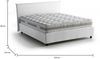 Dmora Doppelbett Ariadni, Bettkasten mit Stoffbezug, 100 % Made in Italy, Öffnung vorne, inklusive Matratze 160 x 200 cm, Weiß Bild 3