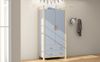 Kleiderschrank, 2-türiger mit Kleiderstange und 2 Schubladen für Schlafzimmer Wohnzimmer Flurgarderobe, Spanplatte+Kiefer, Blau+Kiefer, 90×45×180 cm Bild 5