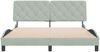 vidaXL Bettgestell ohne Matratze Hellgrau 160x200 cm Samt 3207929 Bild 5