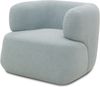 DOMO. collection Sessel 800 012, Polstersessel in organischer Form mit Federkern, gepolsterte Rückenlehne, Rücken in Oberstoff bezogen, Armsessel, Cocktailsessel, Loungesessel, Polstergarnitur, 90 x 86 x 71 cm (BxTxH), hellblau Bild 3