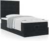 vidaXL Ottoman-Bett mit Matratzen Schwarz 100x200 cm Samt 3313453 Bild 4