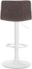 Barhocker PESAN - Stoff Braun 39x36x84 cm Weiß | Barstuhl Höhenverstellbar Mit Lehne Drehbar Tresenhocker Tresenstuhl Kneipenhocker Kneipenstuhl Bild 5