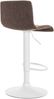 Barhocker PESAN - Stoff Braun 39x36x84 cm Weiß | Barstuhl Höhenverstellbar Mit Lehne Drehbar Tresenhocker Tresenstuhl Kneipenhocker Kneipenstuhl Bild 3