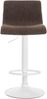 Barhocker PESAN - Stoff Braun 39x36x84 cm Weiß | Barstuhl Höhenverstellbar Mit Lehne Drehbar Tresenhocker Tresenstuhl Kneipenhocker Kneipenstuhl Bild 4