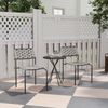 Bistro Set 3-teilig Rattan stapelbare Stühle Tisch Garten Terrasse Balkonmöbel Bild 2
