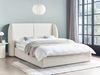 Bett mit Stauraum MONESTIER Stoff Cremeweiß 160 x 200 cm Bild 3