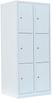 Schließfachschrank Wertfachschrank Fächerschrank Spind Umkleideschrank 6 Fächer-Spint Weiß 523327 Maße:180 x 80 x 50 cm Bild 2