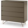 Kommode Metall und MDF Grau und Gold Bild 2