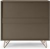 Kommode Metall und MDF Grau und Gold Bild 5