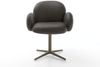 Drehstuhl Nube-Flex mit Armlehnen Mikrofaser Anthrazit Vintage Fußkreuz Effektfinish Titan 360° drehbar Taschenfederkern Bild 2