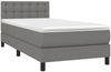 vidaXL Boxspringbett mit Matratze Dunkelgrau 90x200 cm Stoff 3140346 Bild 3