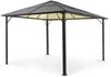 Blumfeldt Pavillon 3x4m, Rostfreier Aluminium-Pavillon mit Festem Dach & Dimmbaren LED-Lichter, Pavillon Wasserdicht, Stabil & Winterfest, Langlebige Pergola Freistehend, Gartenpavillon für Terrasse Bild 4