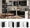 Eckunterschrank R-Line Schwarz Hochglanz 86 cm ohne Arbeitsplatte Vicco Bild 2