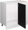 Eckunterschrank R-Line Schwarz Hochglanz 86 cm ohne Arbeitsplatte Vicco Bild 4