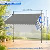 Ferghana Klemmmarkise Klemmmarkise Ohne Bohren, Balkonmarkise Höhenverstellbar (Sonnenschutz Wasserdicht UV-beständig, Sonnenmarkise für Terrasse Balkon Garten) Sichtschutz Markise Bild 2