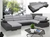Wohnlandschaft mit Schlaffunktion BOILEAU - Ecke Links - Türkis & Anthrazit Bild 3