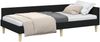 vidaXL Eckbettgestell Schwarz 90 x 200 cm Stoff 42016119 Bild 2