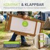 JUSKYS® Sonnenliege Tavira Creme - Klappbar, 3-fach verstellbare Rückenlehne, mit abnehmbarem Kopfpolster, wetterfest, geöltes Akazienholz, 6 kg Bild 3
