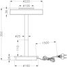 Dimmbare LED Tischleuchte CELESTE 2-farbig mit Glasschirm, Höhe 35cm Bild 5