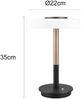 Dimmbare LED Tischleuchte CELESTE 2-farbig mit Glasschirm, Höhe 35cm Bild 3