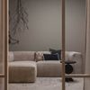 Ecksofa Chaiselongue Bean mit Cordbezug, modern und gepolstert, Sand, links, für 3–4 Personen Bild 2