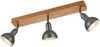 Deckenleuchte, Holz, nickel antik, Spot verstellbar, L 33 cm Bild 2