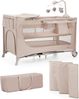Kinderkraft Joy 2 Acc Kinderbett, 3 in 1 Kinderreisebett, Babybetten, Kinderbett, Reisebett, Modernes Design, Kleine Abmessungen nach Zusammenklappe, Praktisches Zubehör, Räder, Beige Bild 4