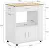 SoBuy FKW113-WN Küchenwagen, Spanplatte, Melamin, Weiß, 82 x 88 x 46 cm Bild 3