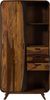Kleiderschrank Sheesham 90x45x180 dunkelbraun lackiert MAILAND #211 Bild 3
