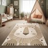 KADIMA DESIGN Kinderteppich Löwe Kinderzimmer 100% Polyester schmutzabweisend Kinderteppich, Läufer, Höhe: 21 mm, Florhöhe: 17 mm, Rücken - Baumwolle, Läufer, 80x150, Beige Bild 3