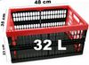 Schulz Haushaltswaren Klappbox Klappbar Box Kiste Transport Einkaufskorb Faltbar 32 oder 45 Liter, 32 l, Zusammenfaltbar Bild 1