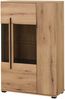 INOSIGN Vitrine Cantara, Vitrinenschrank in Eiche Evoke oder weiß, Standvitrine schwarzer Stangengriff, ausreichend Stauraum, vielseitig einsetzbar Bild 3