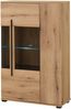 INOSIGN Vitrine Cantara, Vitrinenschrank in Eiche Evoke oder weiß, Standvitrine schwarzer Stangengriff, ausreichend Stauraum, vielseitig einsetzbar Bild 4