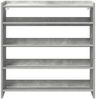 vidaXL Schuhregal Betongrau 80x25x81 cm Holzwerkstoff 859908 Bild 4