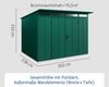 Hörmann Ecostar Metall-Gerätehaus Elegant mit Pultdach Typ 3, 238x303 cm , moosgrün, 7,2 m²,2-flüglige Tür Bild 3