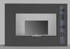 Wohnwand >Benevent< (4-teilig) in Anthrazit matt - 260x180x30 (BxHxT) Bild 2