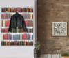 Queence Garderobe - "Library" Druck auf hochwertigem Arcylglas inkl. Edelstahlhaken und Aufhängung, Format: 100x120cm Bild 2