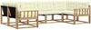 vidaXL Outdoor-Sofagarnitur mit Kissen 6 pcs Weiß und Creme 3389016 Bild 2