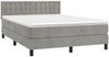 vidaXL Boxspringbett mit Matratze & LED Hellgrau 140x200 cm Samt 3134645 Bild 3