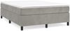 vidaXL Boxspringbett mit Matratze Hellgrau 140x200 cm Samt 3144681 Bild 2