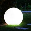 LED Solarleuchte, Kugel weiß, DM 25 cm, H 65 cm Bild 3