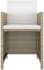 vidaXL 5-tlg. Garten-Essgruppe mit Kissen Poly Rattan Beige 3095501 Bild 4