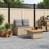 vidaXL 2 Stück Garten Mittel Sofa Mit Hochklapptisch Poly-Rattan 42025393 Bild 4