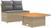 vidaXL 2 Stück Garten Mittel Sofa Mit Hochklapptisch Poly-Rattan 42025393 Bild 2