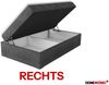 Deine Möbel 24 Boxspringbett FLO Boxbett Einzelbett Polsterbett Jugendbett (Beige Hellgrau Grau Anthrazit Schwarz, 2-St, Bonellfederkernmatratze H3 Taschenfederkernmatratze H4), 90x200 100x200 Veloursstoff Bild 3