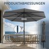 Huracan Sonnenschirm Strandschirm Neigbar, Sonnenschirme,Balkonschirm,Gartenschirm, Strandschirm mit/ohne LED, 300/350cm Durchmesser, neigbar/knickbar Bild 3