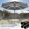 Huracan Sonnenschirm Strandschirm Neigbar, Sonnenschirme,Balkonschirm,Gartenschirm, Strandschirm mit/ohne LED, 300/350cm Durchmesser, neigbar/knickbar Bild 4