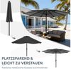 Huracan Sonnenschirm Strandschirm Neigbar, Sonnenschirme,Balkonschirm,Gartenschirm, Strandschirm mit/ohne LED, 300/350cm Durchmesser, neigbar/knickbar Bild 2