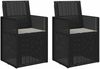 vidaXL Garten Esszimmerstühle 2 pcs Anthrazit und Hellgrau PP 899984 Bild 2